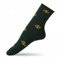 Стильные женские носки из сияющими мухами